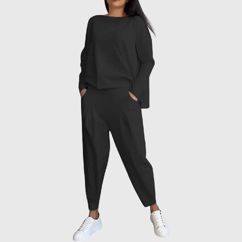 Thea | Round-Neck Two-Piece Set