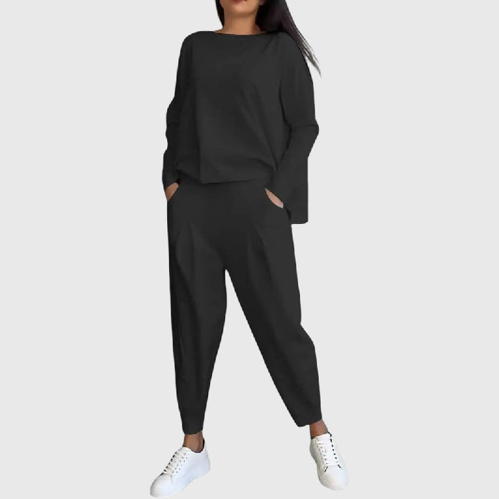 Thea | Round-Neck Two-Piece Set
