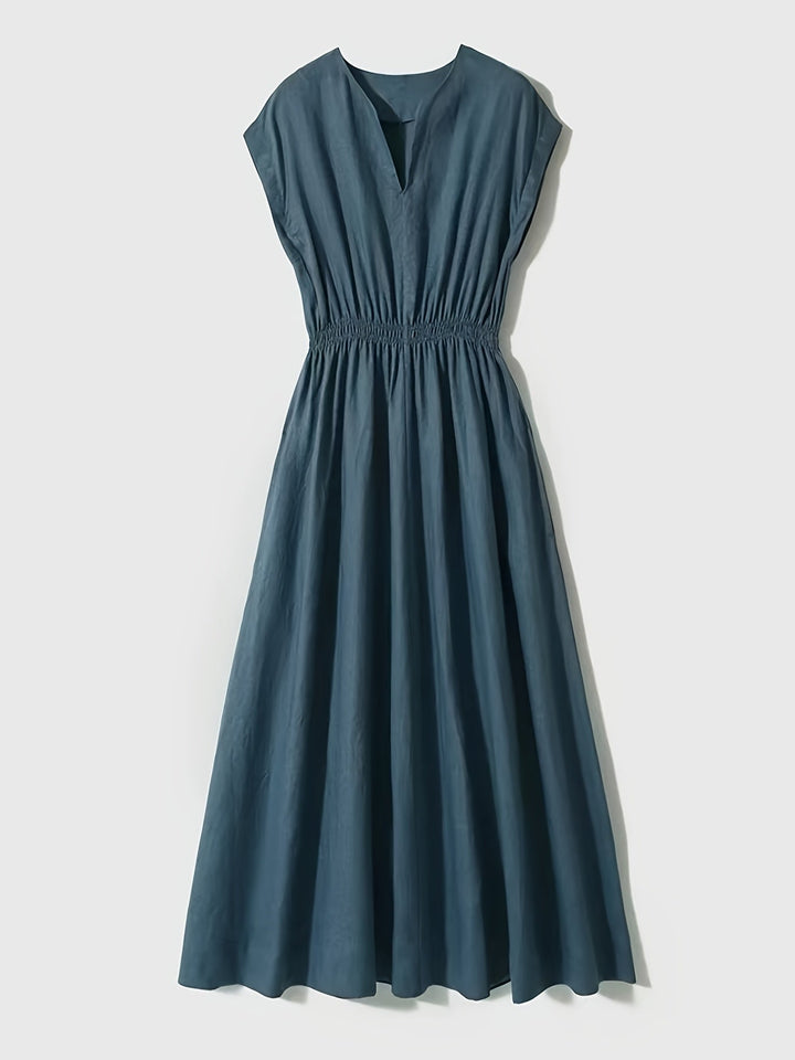 Lina — Fluid and Elegant Mixed Linen Dress