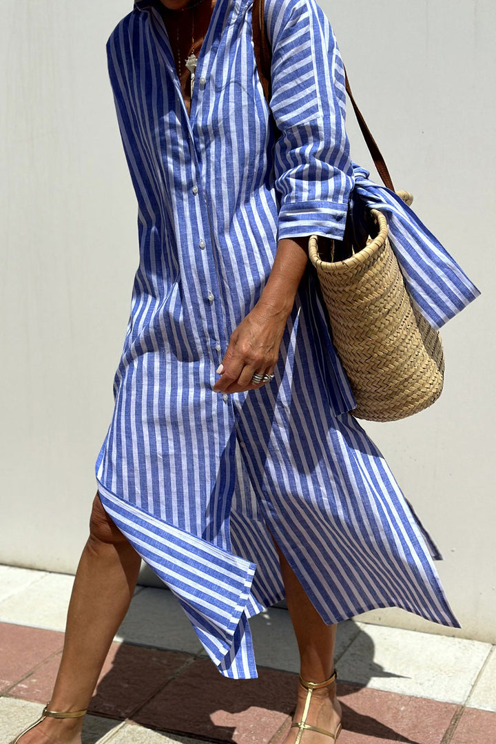 Corinne™ | Classic Striped Shirt Maxi