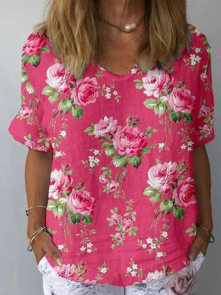 Lisa | Chemise à fleurs artistique