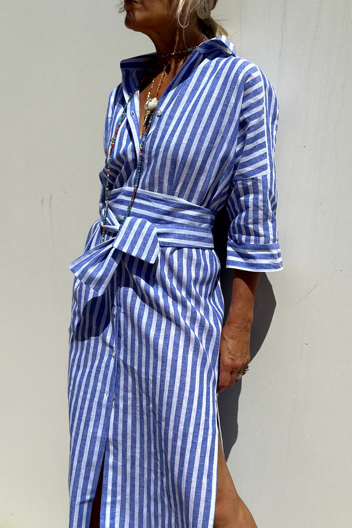 Corinne™ | Classic Striped Shirt Maxi