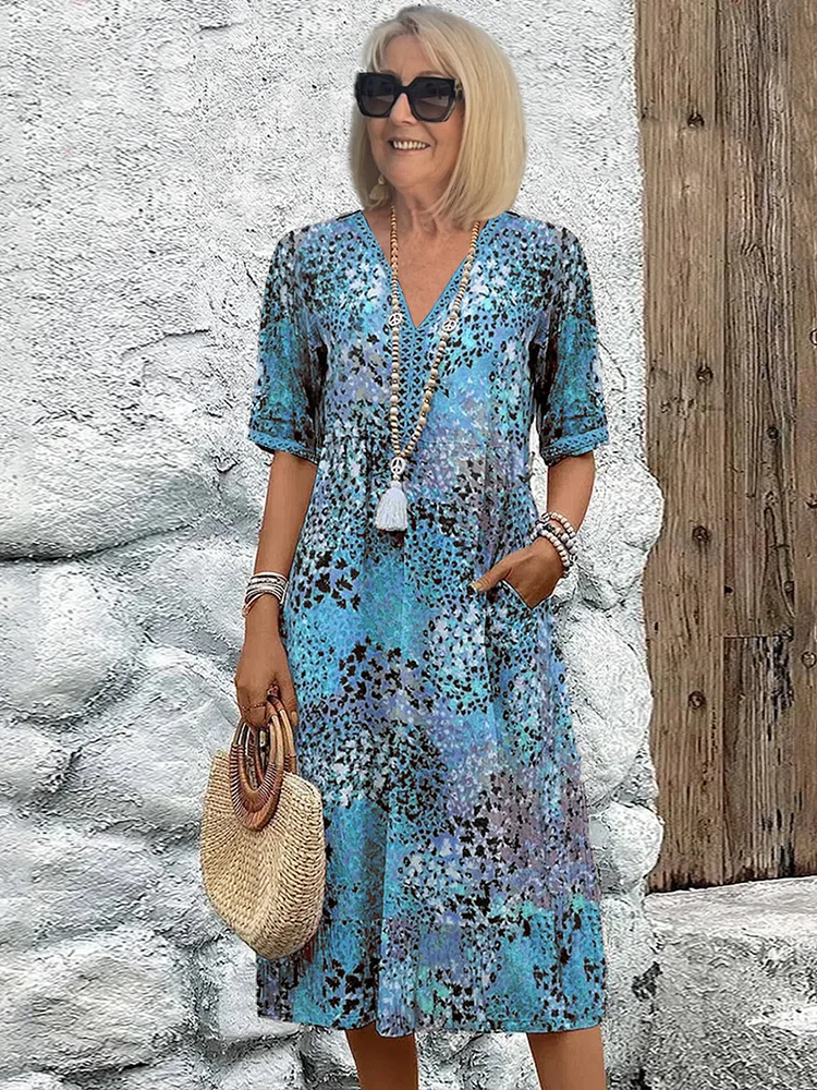 Roxanne™ | Vibrant Floral Wrap Midi Dress