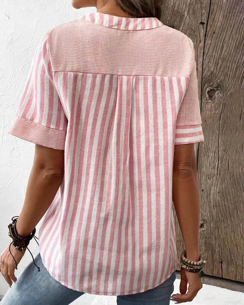 Lila | Blouse rayée douce