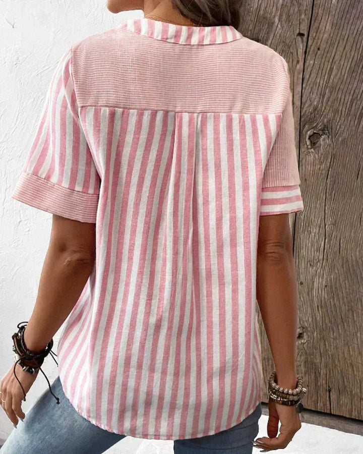 Lila | Blouse rayée douce