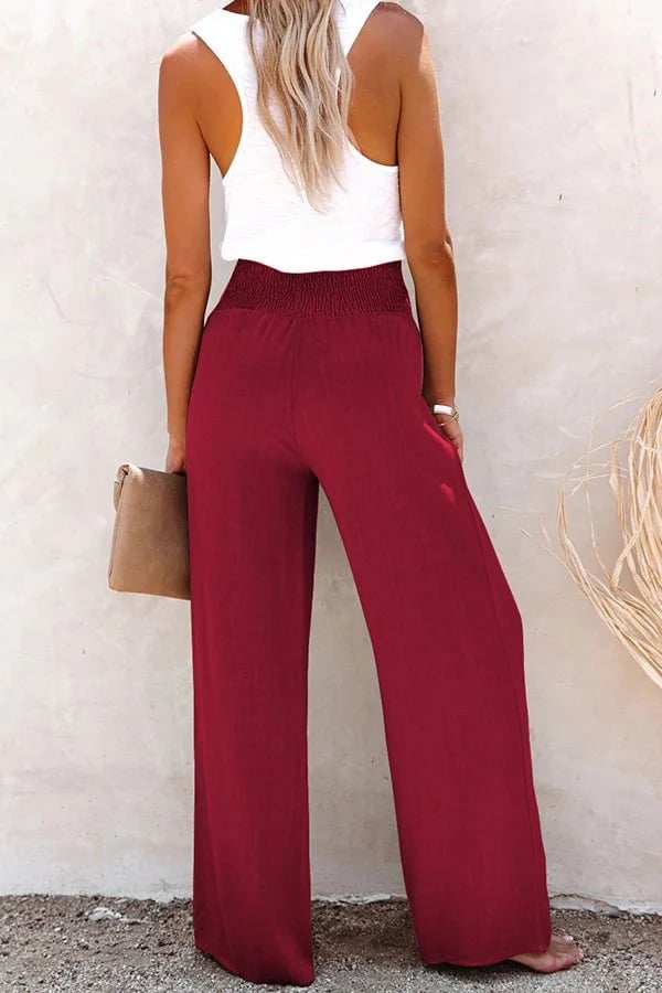 Riana - Pantalon Relax Taille Haute