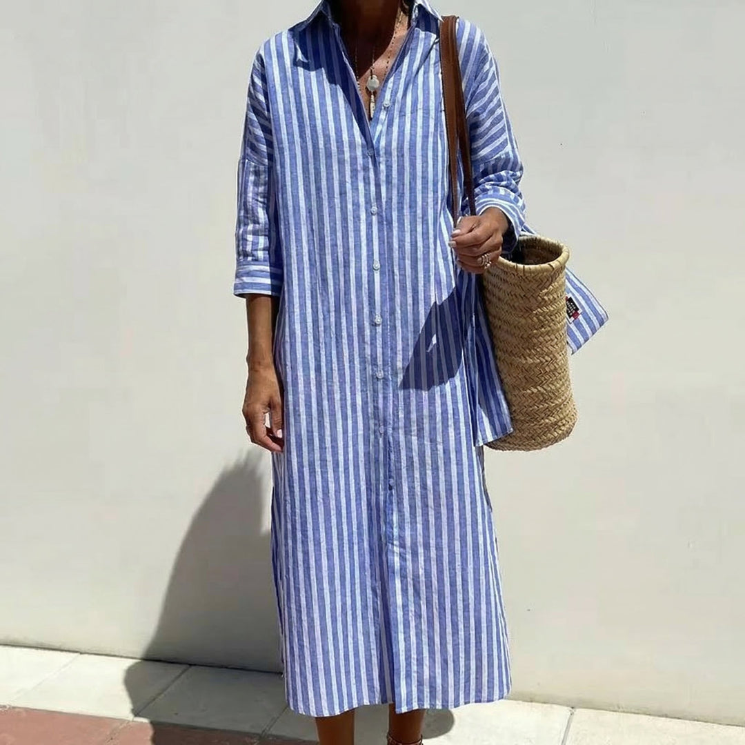 Skylar | Striped Shirt Dress