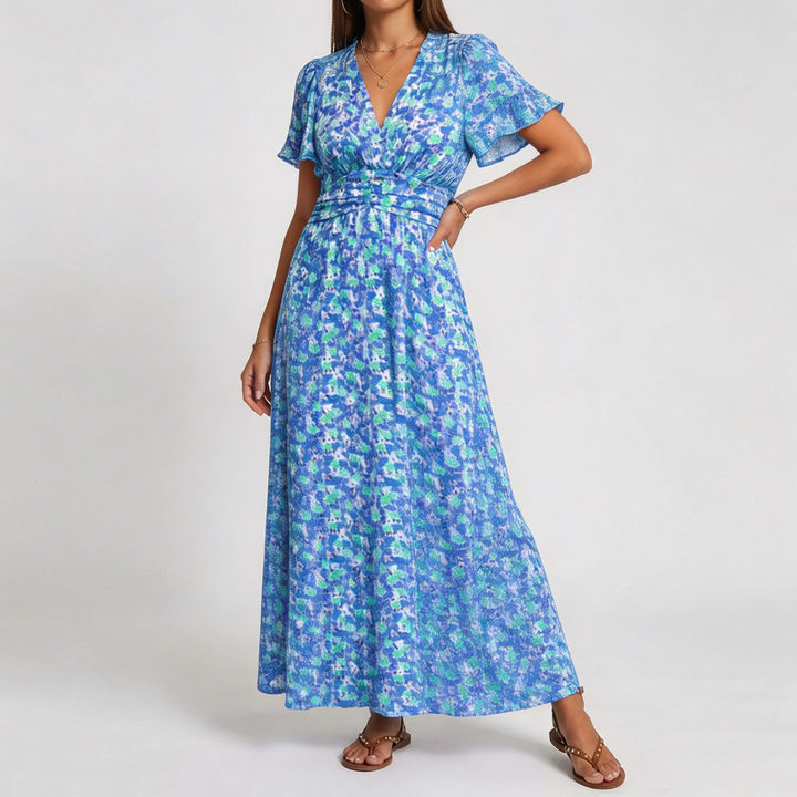Natalie | Flattering Printed Maxi Dress