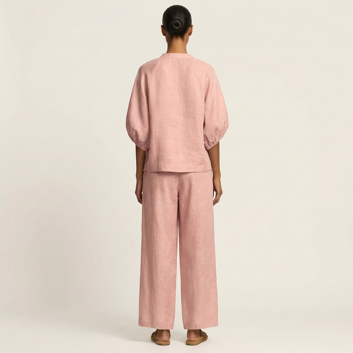 Marlowe | Zipper-Front Puff Sleeve Set