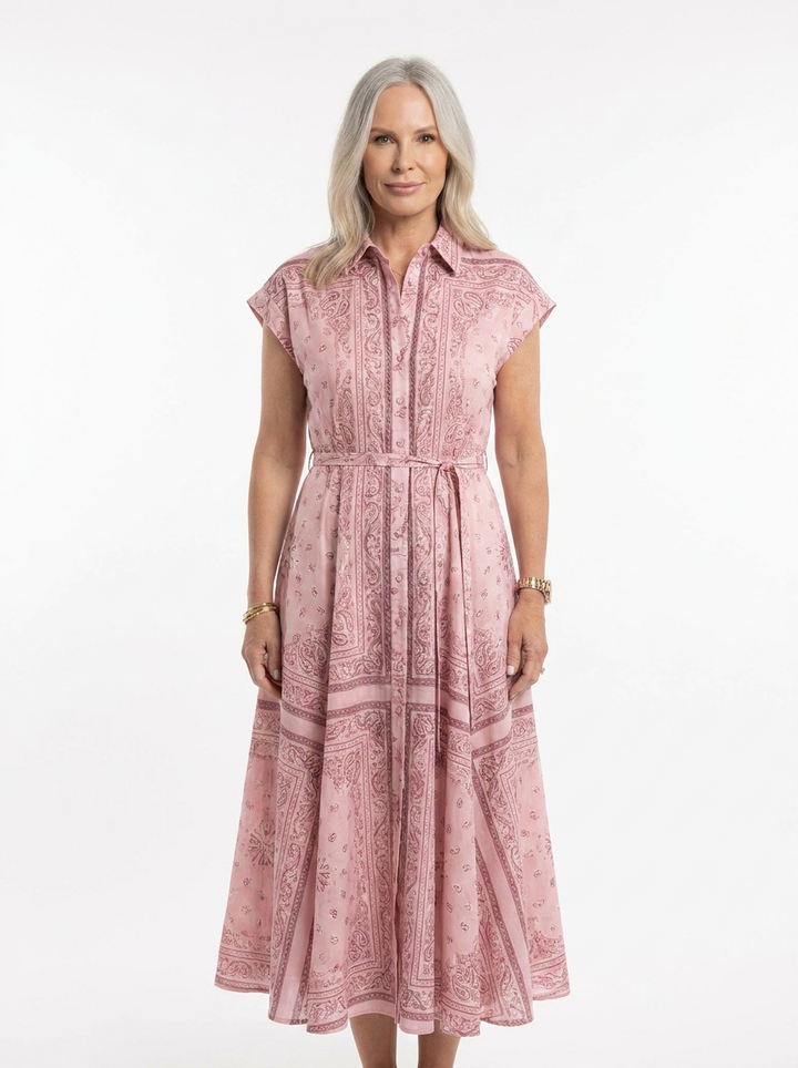 Eleanor™ - A-Line Paisley Midi Dress