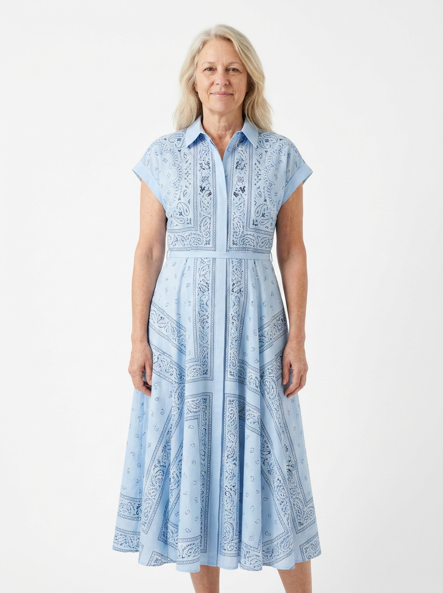 Eleanor™ - A-Line Paisley Midi Dress