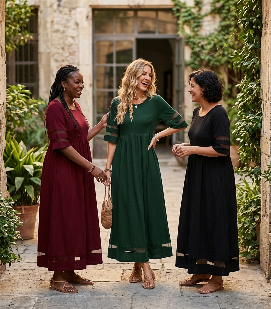 Aubrey™ | Flattering Tummy-Smoothing Midi Dress