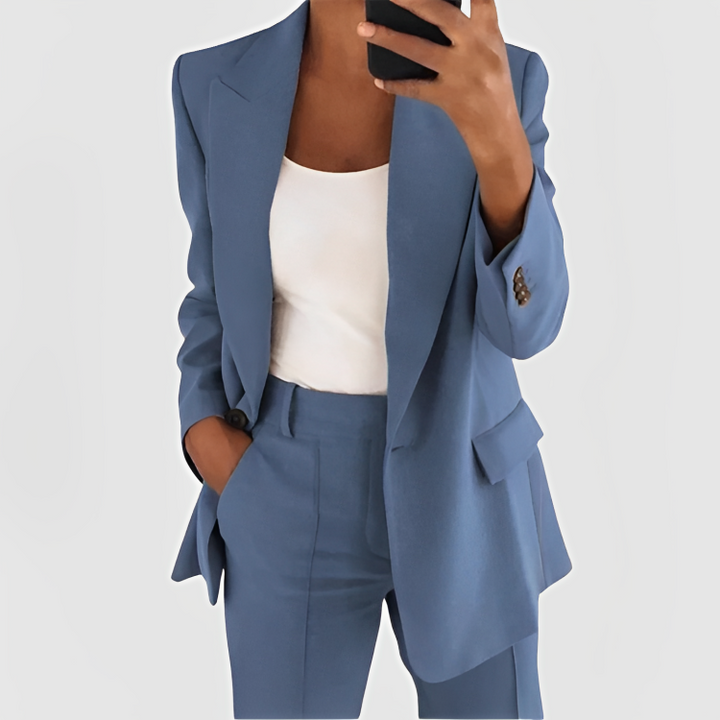 Diane | Elegant Two Piece Blazer Pant Suit