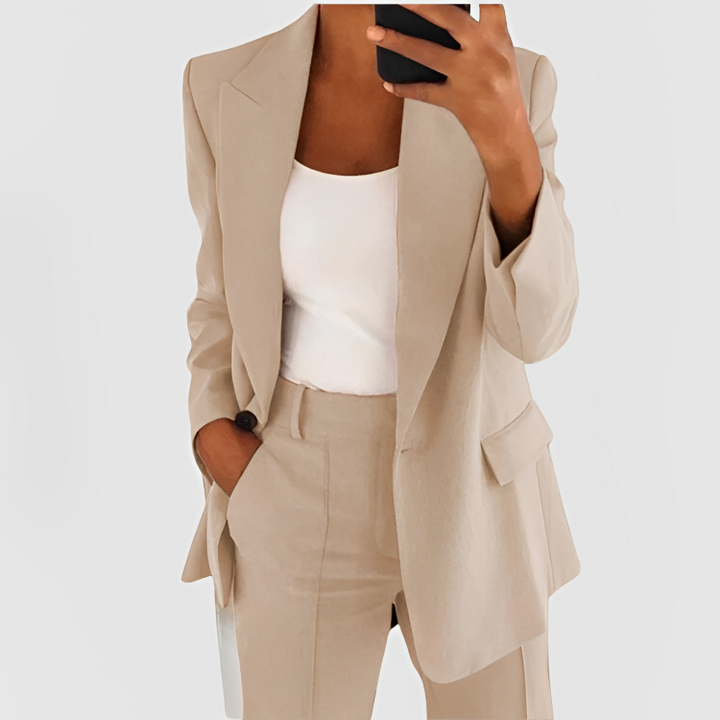 Diane | Elegant Two Piece Blazer Pant Suit