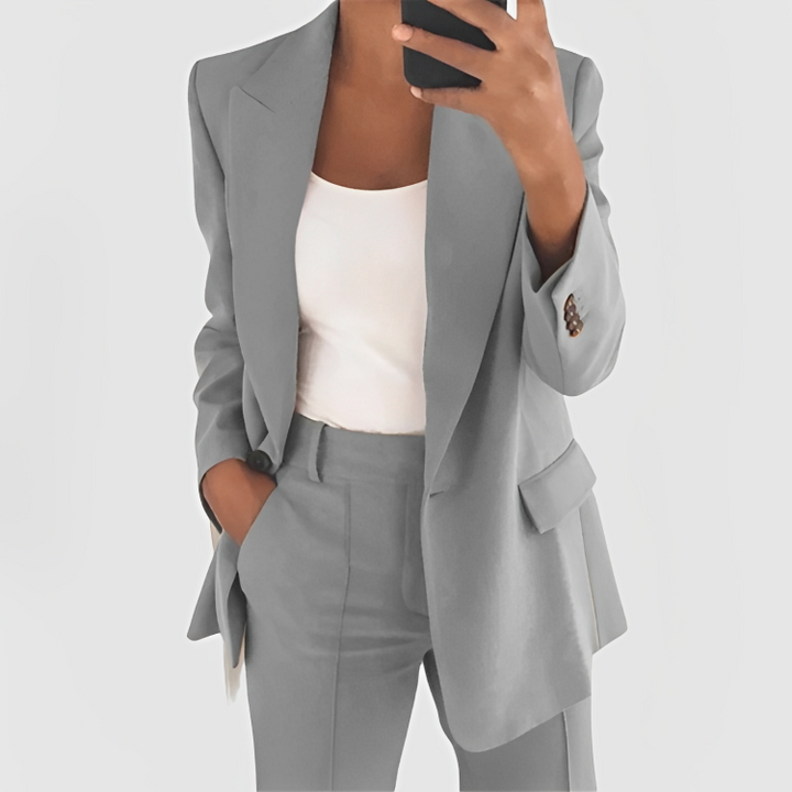 Diane | Elegant Two Piece Blazer Pant Suit