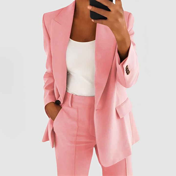 Diane | Elegant Two Piece Blazer Pant Suit