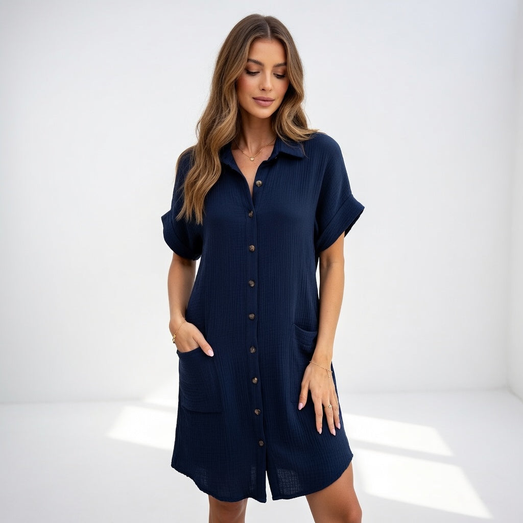 Béatrice™ — Elegant and Easy-to-Wear Shirt Dress