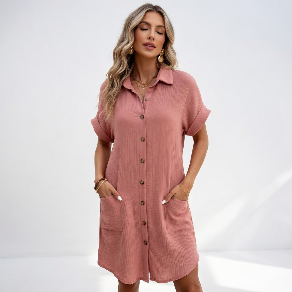 Béatrice™ — Elegant and Easy-to-Wear Shirt Dress