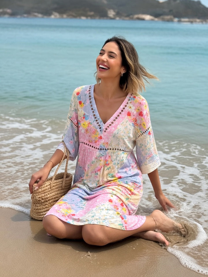 Lysiane™ — Fluid Floral Dress with Summer Charm