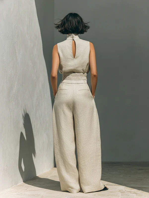 Nuria | Minimalist Sleeveless Top Set • S1