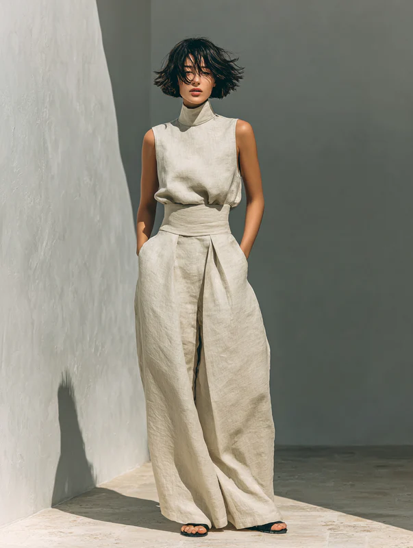 Nuria | Minimalist Sleeveless Top Set • S1