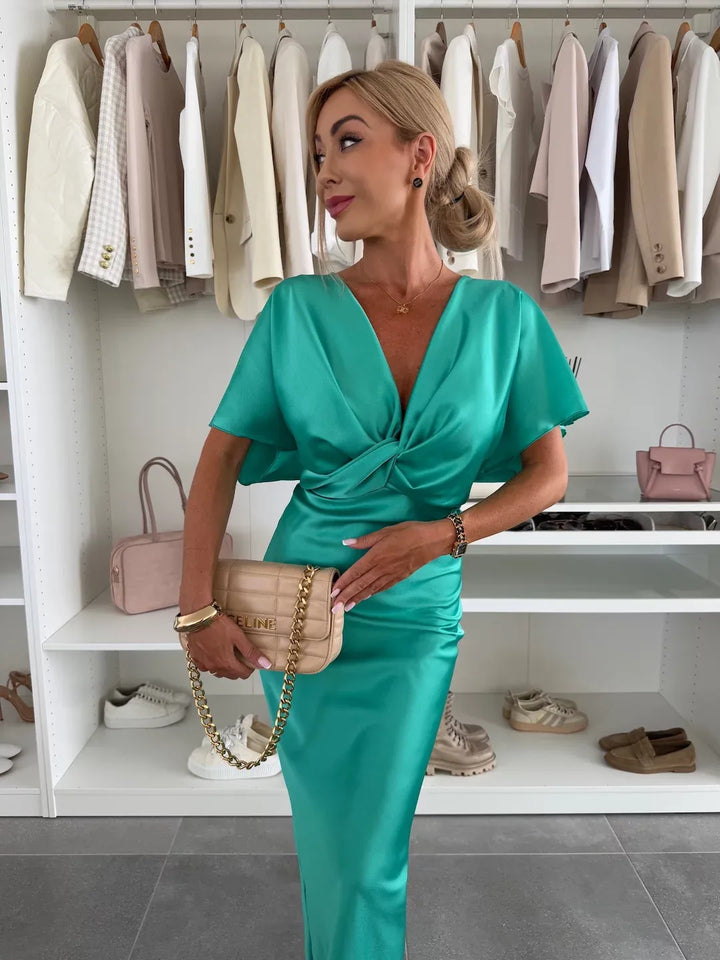Mernes | Dress with Cross Knot