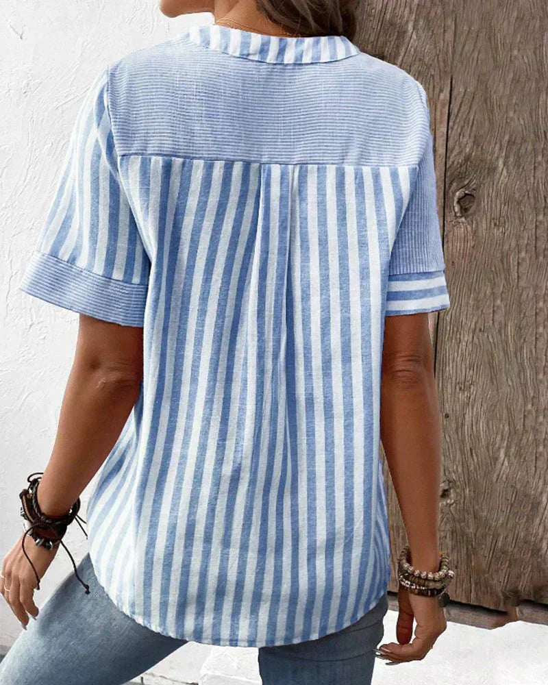Lila | Blouse rayée douce