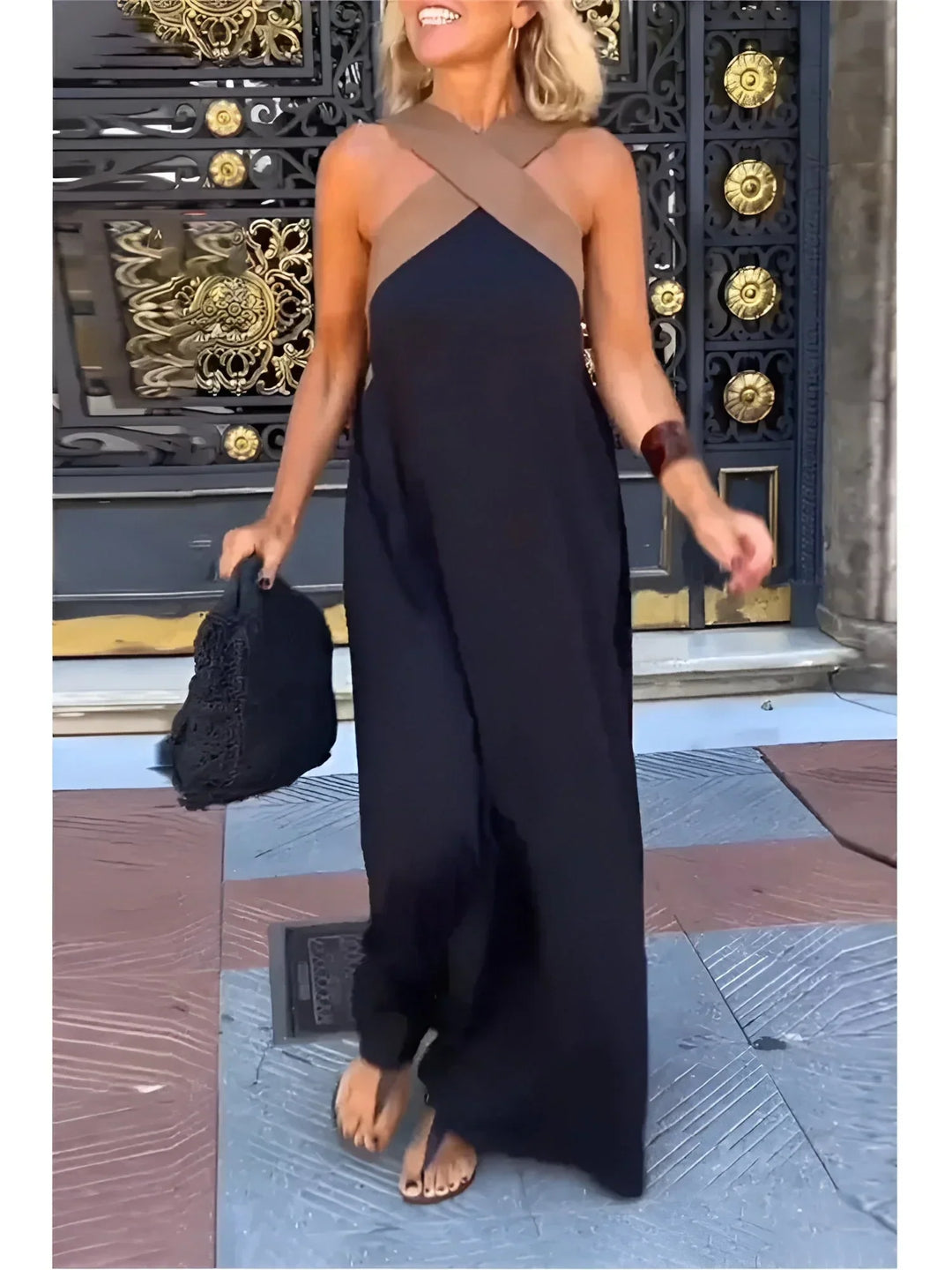 Quirine™ | Wrap-Front Maxi Dress-