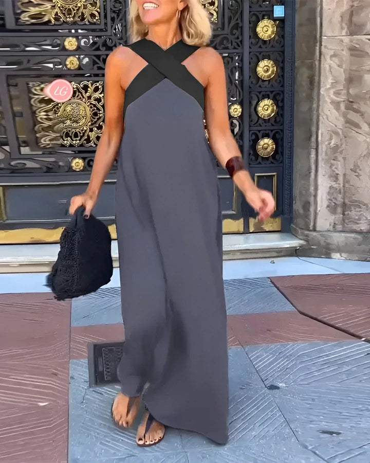 Quirine™ | Wrap-Front Maxi Dress-