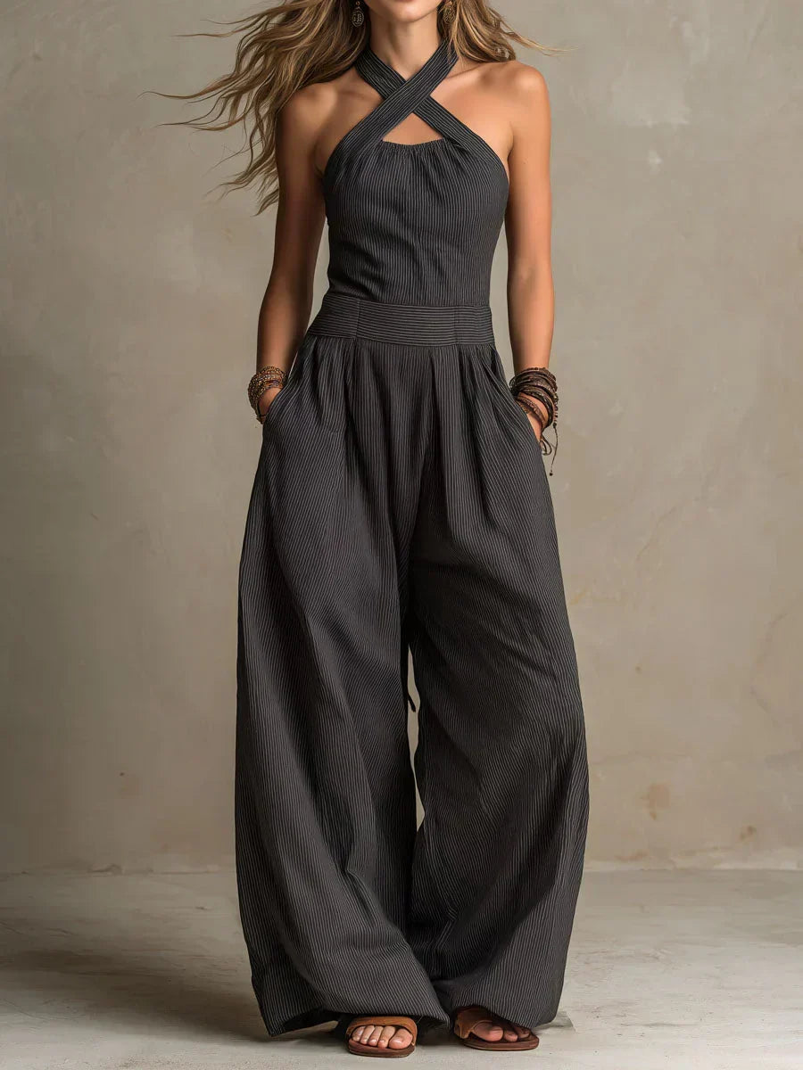 Bianca | Jumpsuit with an Elegant Cross Neckline