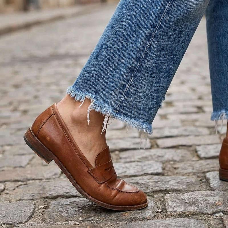 Aberjean™ | Retro Cropped Straight Jeans