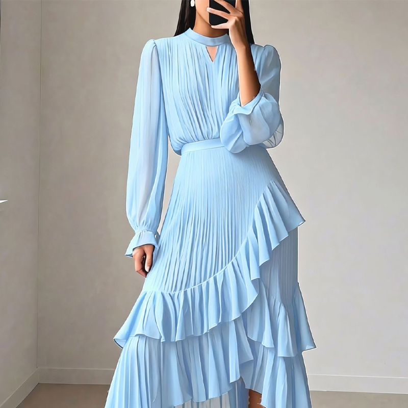 Anna – Pleated Midi Dress