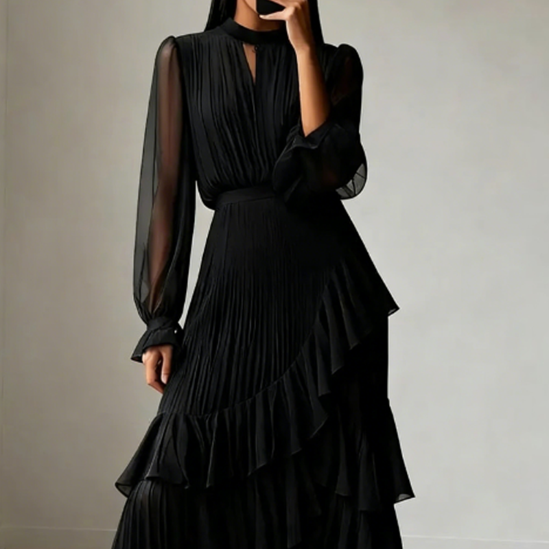 Anna – Pleated Midi Dress