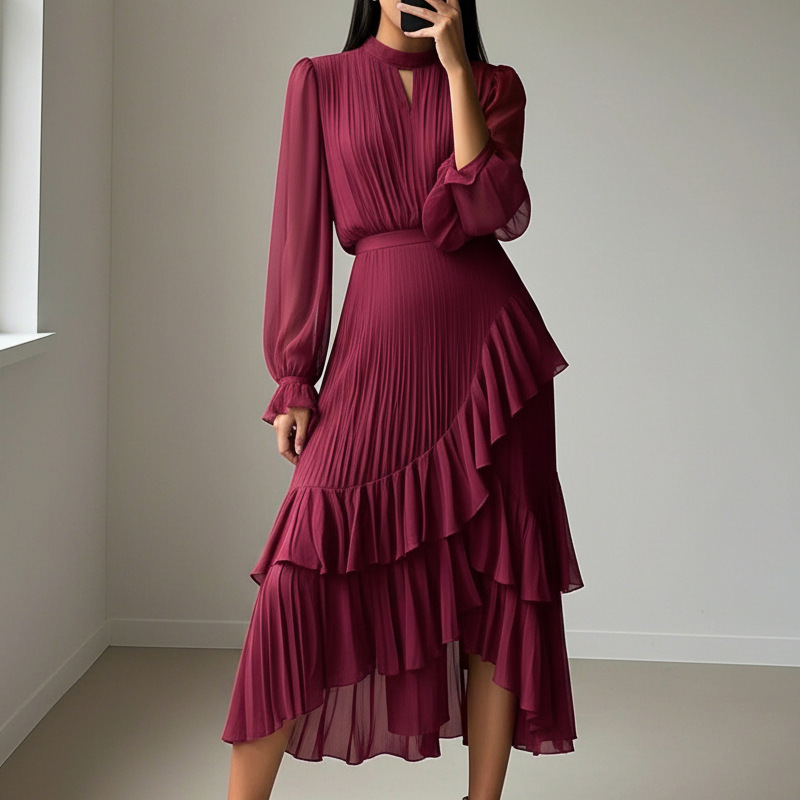 Anna – Pleated Midi Dress