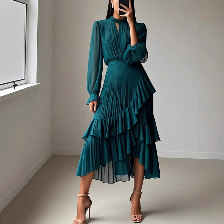 Anna – Pleated Midi Dress